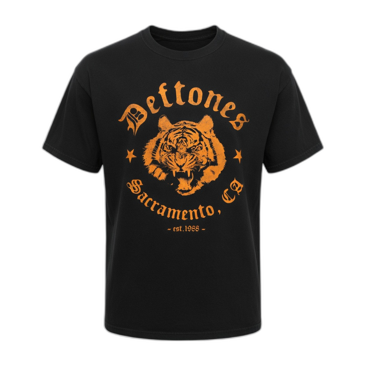 Deftones Tiger Logo T-Shirt – Black Vintage