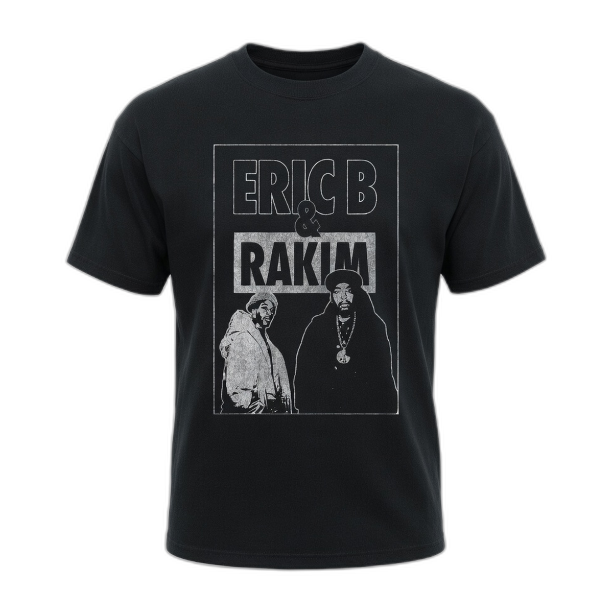 Eric B & Rakim Blackout T-Shirt – Black Vintage