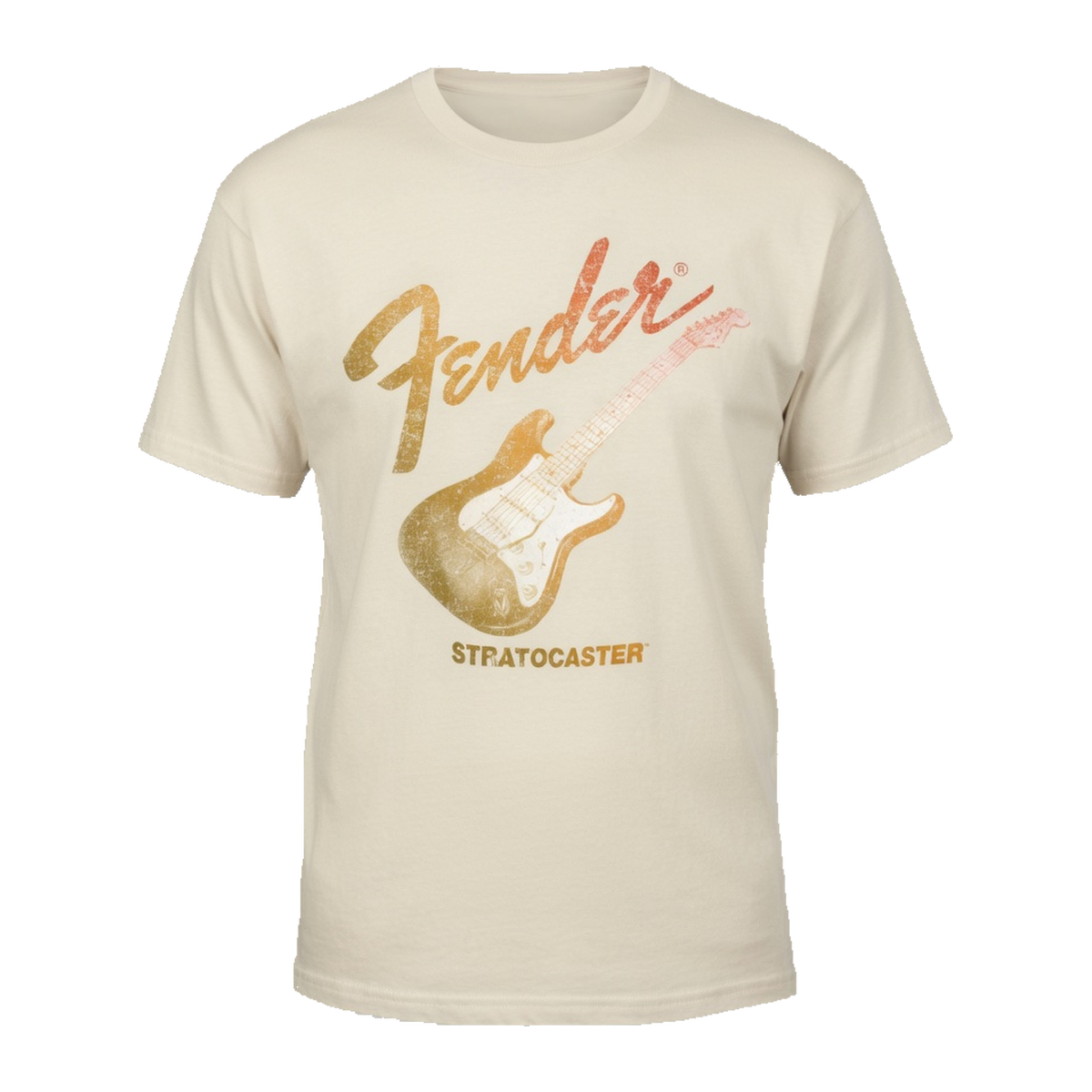 Fender Stratocaster Distress Visual T-Shirt – Ecru