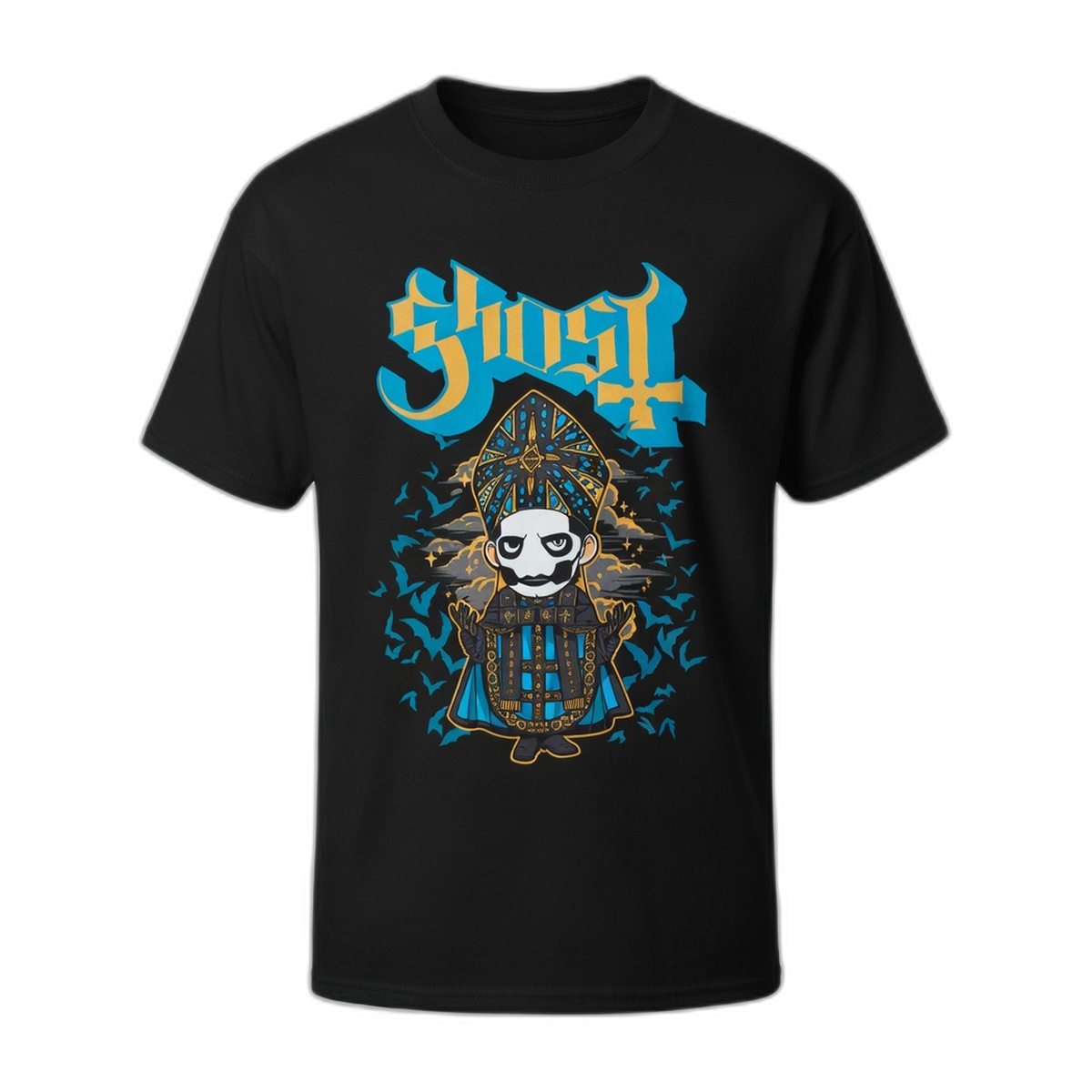 Ghost Cutie Vitruvian Kids T-Shirt – Black