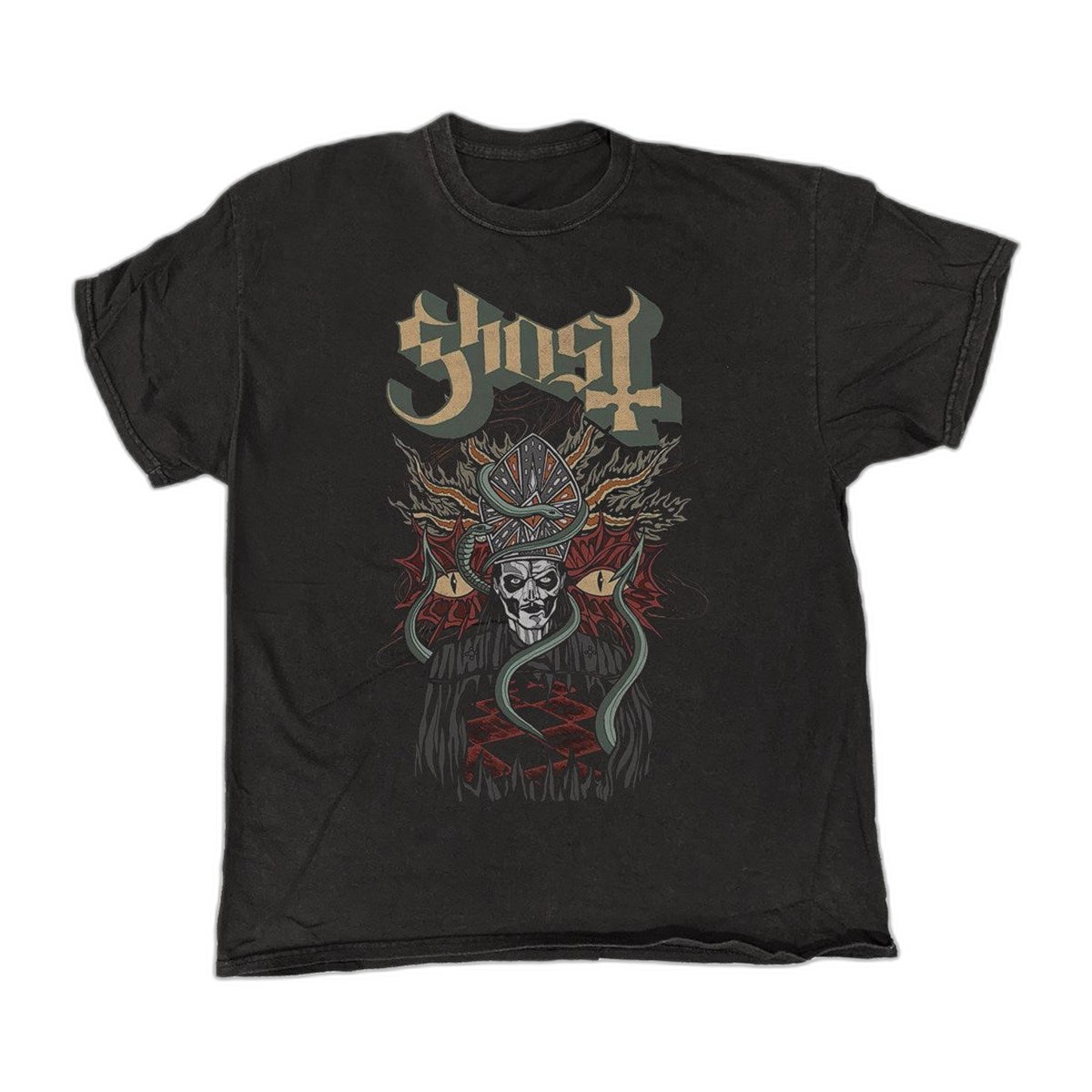 Ghost Devil Snake Vintage T-Shirt – Black