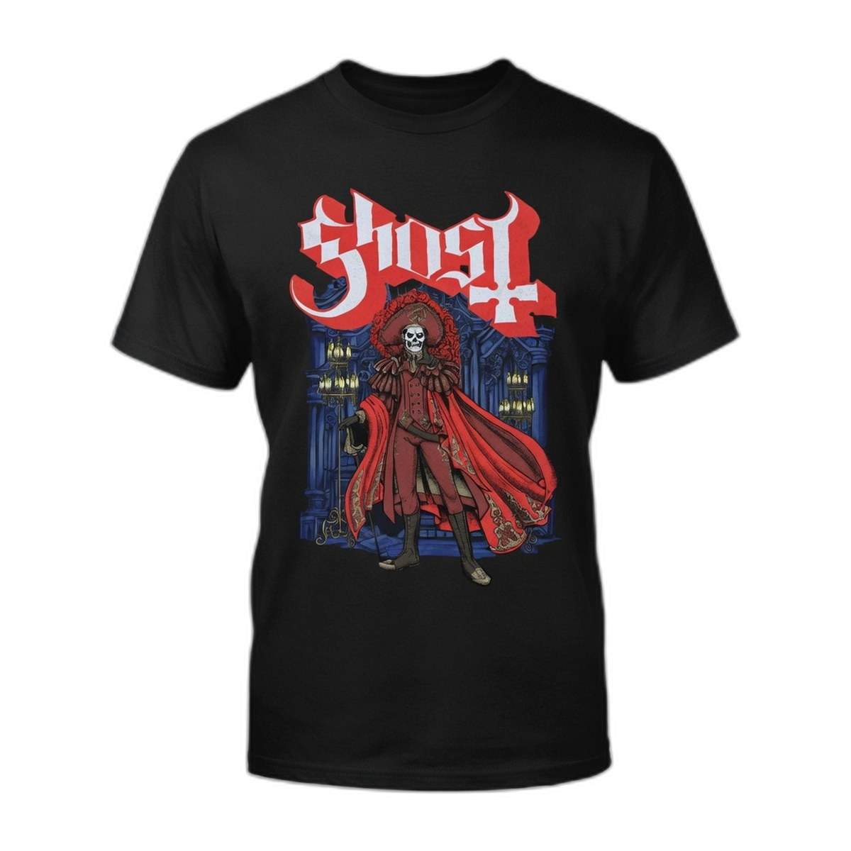 Ghost Red Death T-Shirt – Black