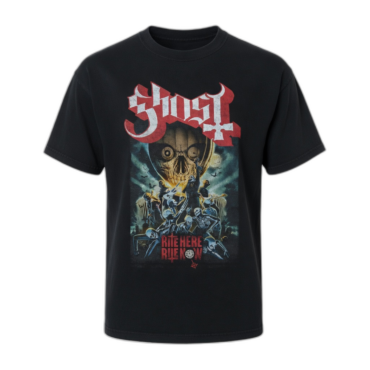 Ghost Rite Here Rite Now Poster Vintage T-Shirt – Black Vintage