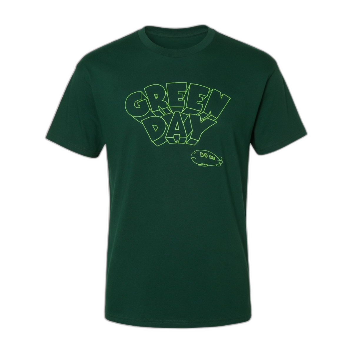 Green Day Bad Year Blimp T-Shirt – Forest Green
