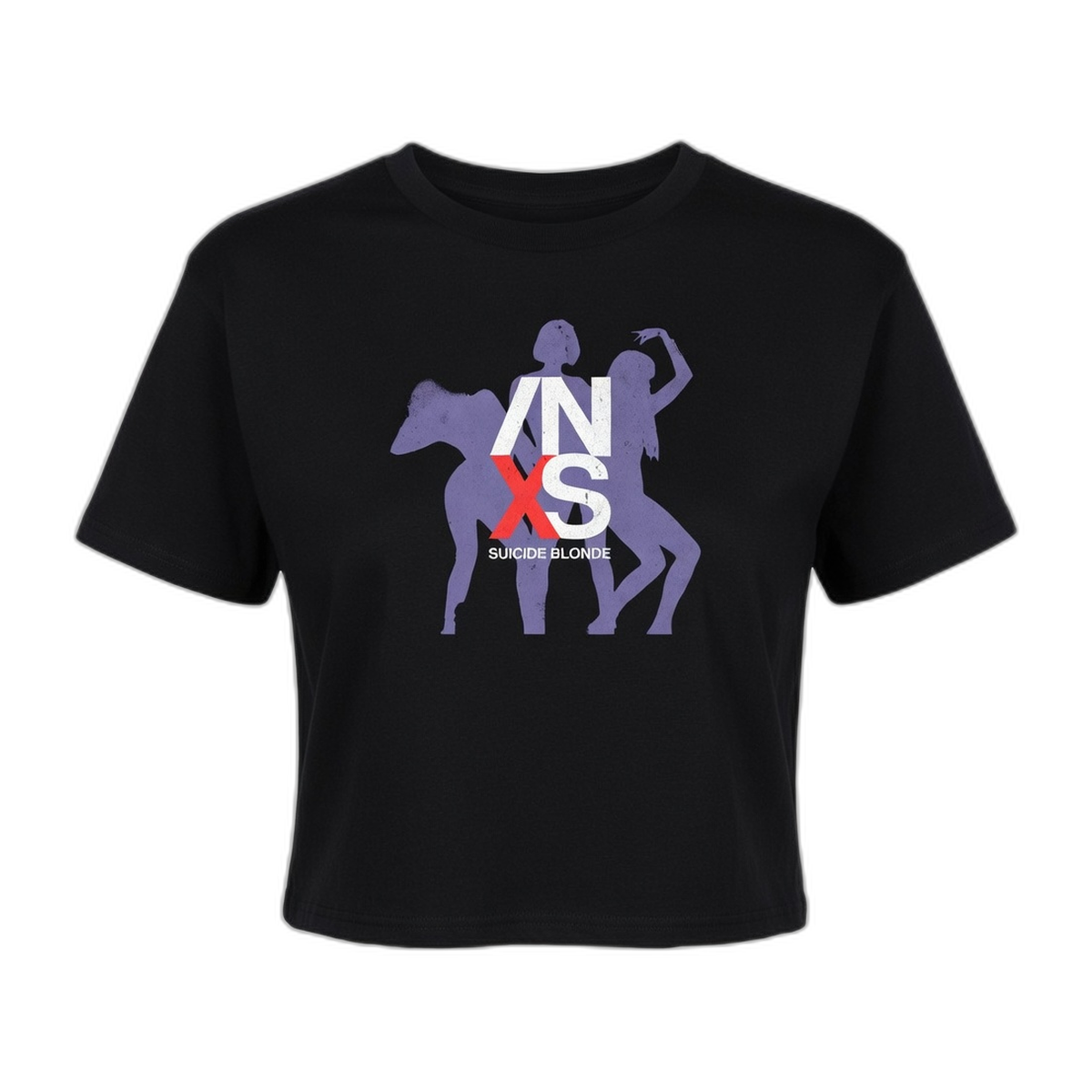 INXS Suicide Blonde Crop Top – Womens Black
