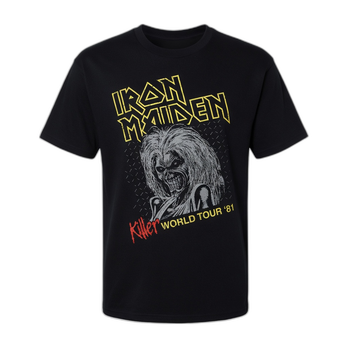 Iron Maiden Killer World Tour 1981 T-Shirt – Black