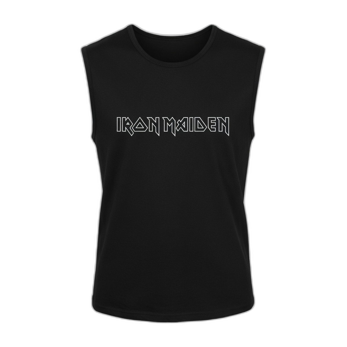 Iron Maiden Outline Logo Tank Top – Black