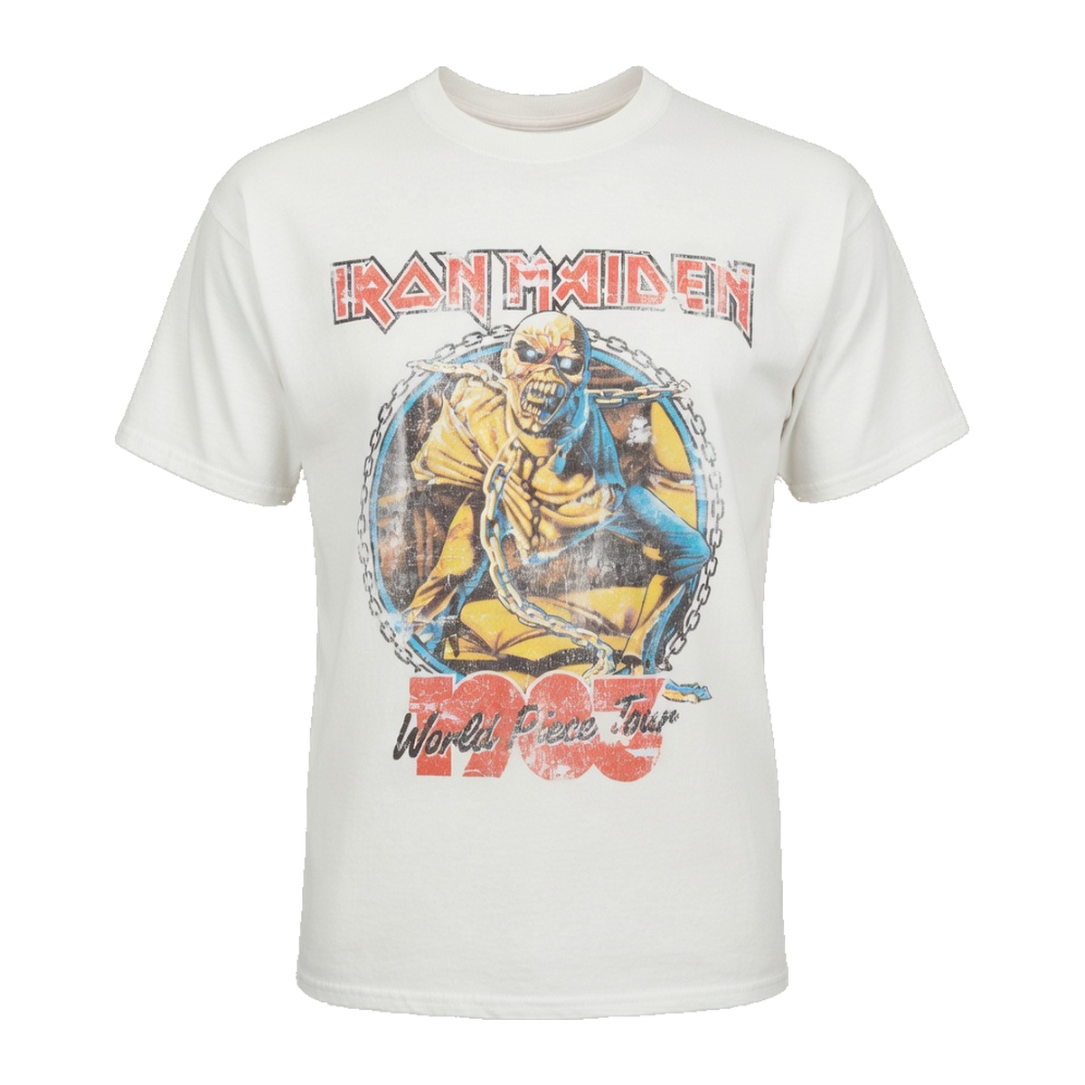 Iron Maiden Piece of Mind Tour '83 T-Shirt – White Vintage