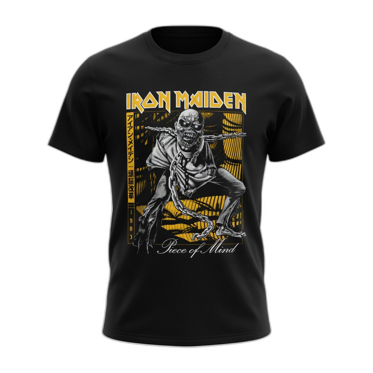 Iron Maiden Piece of Mind 1983 T-Shirt – Black
