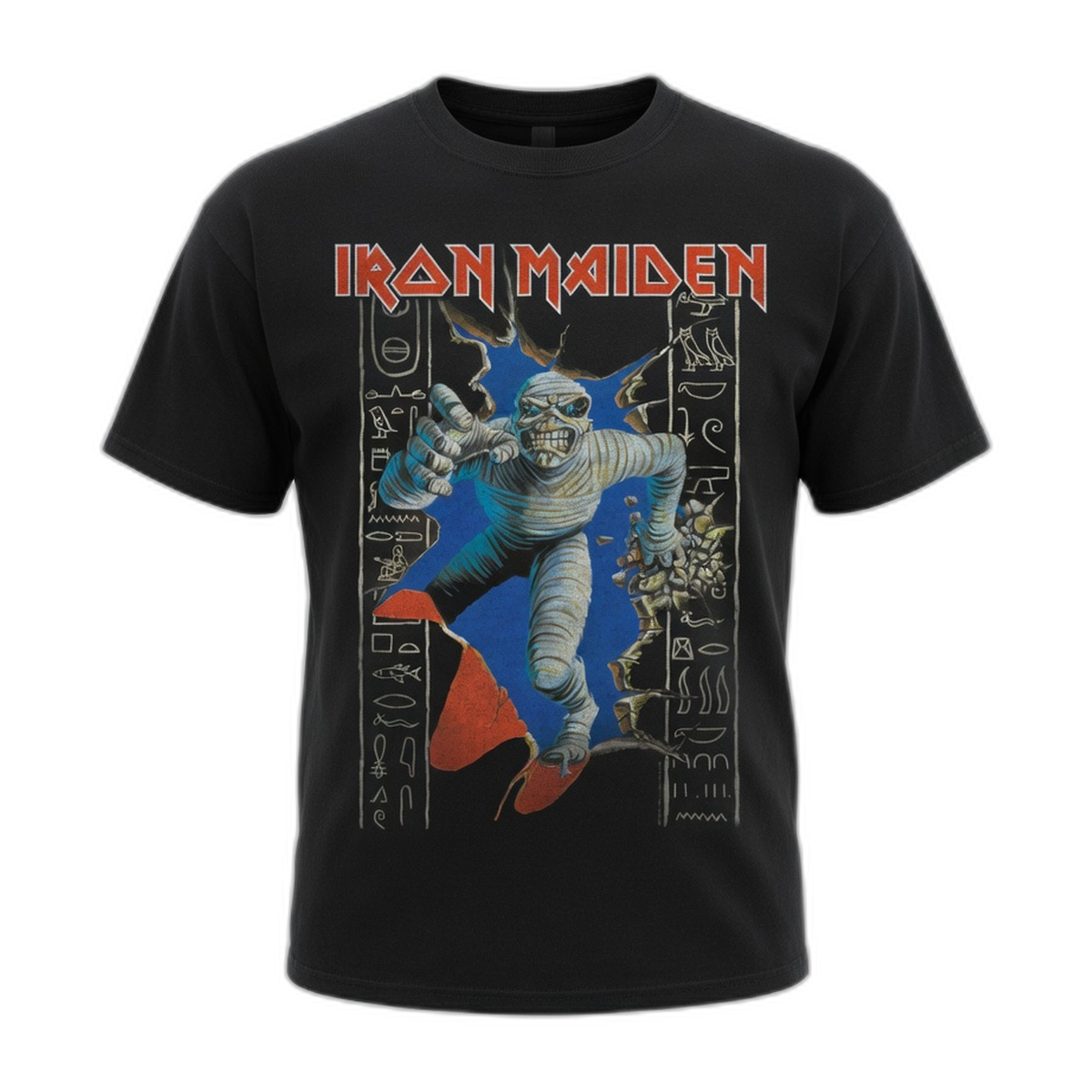Iron Maiden Powerslave Wall T-Shirt – Black Vintage