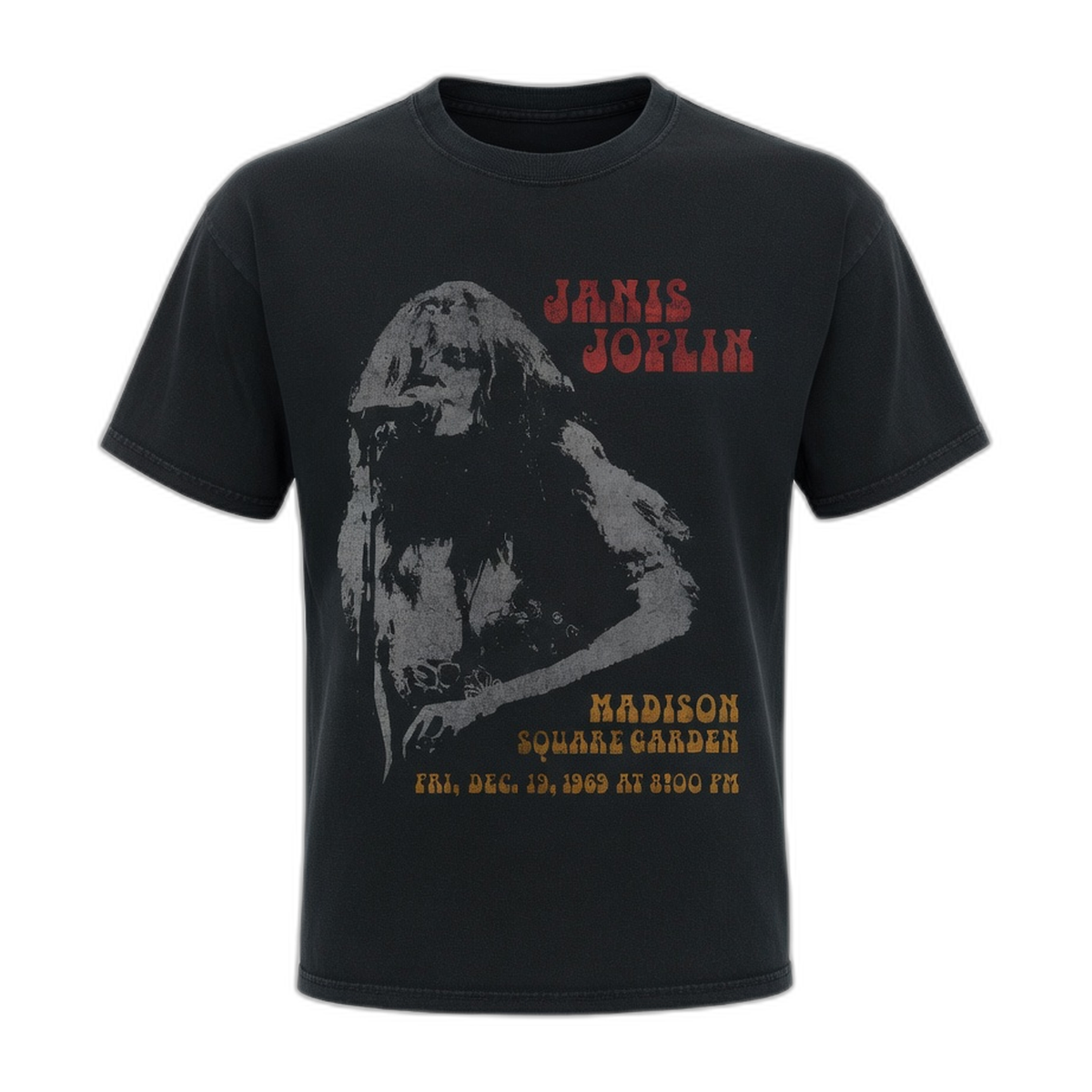 Janis Joplin Madison Square Garden Vintage T-Shirt – Black