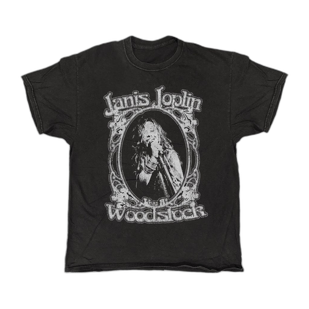Janis Joplin Woodstock Vintage T-Shirt – Black