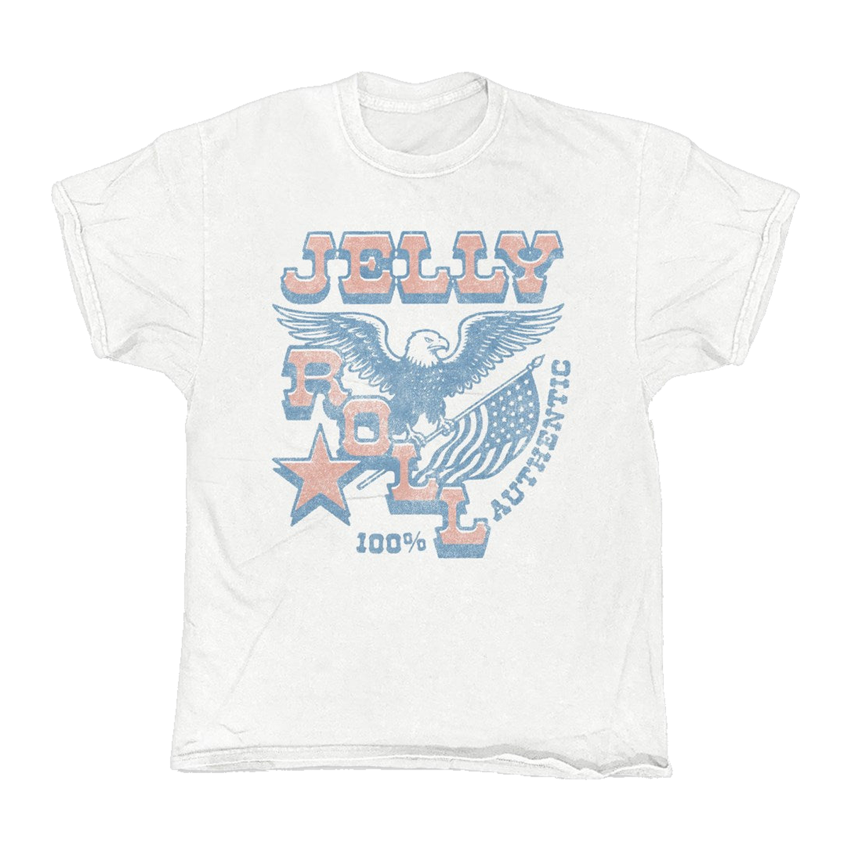 Jelly Roll 100% Authentic Fan Identity T-Shirt – White Vintage