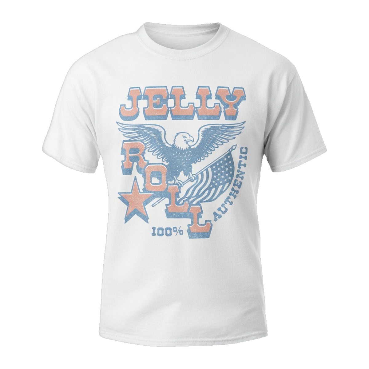 Jelly Roll 100% Authentic Fan Identity T-Shirt – White Vintage