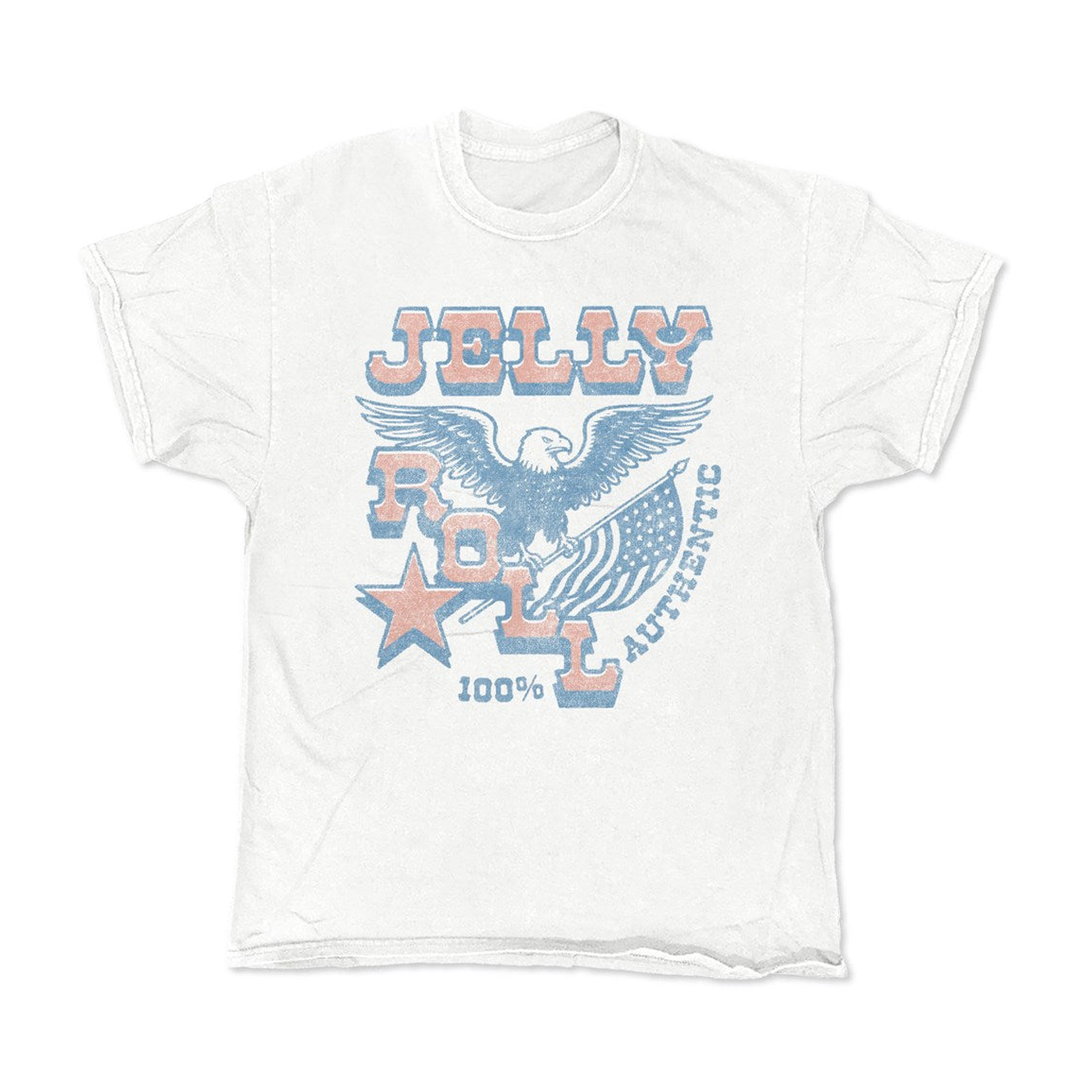 Jelly Roll 100% Authentic Fan Identity T-Shirt – White Vintage