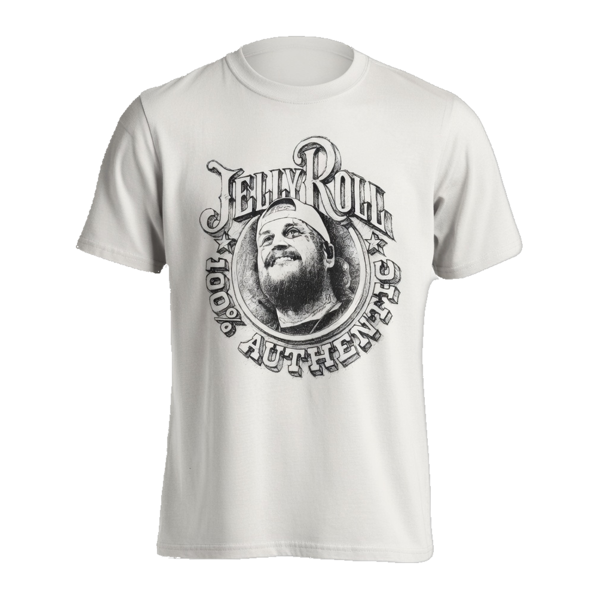 Jelly Roll Authentic Sketched T-Shirt – White