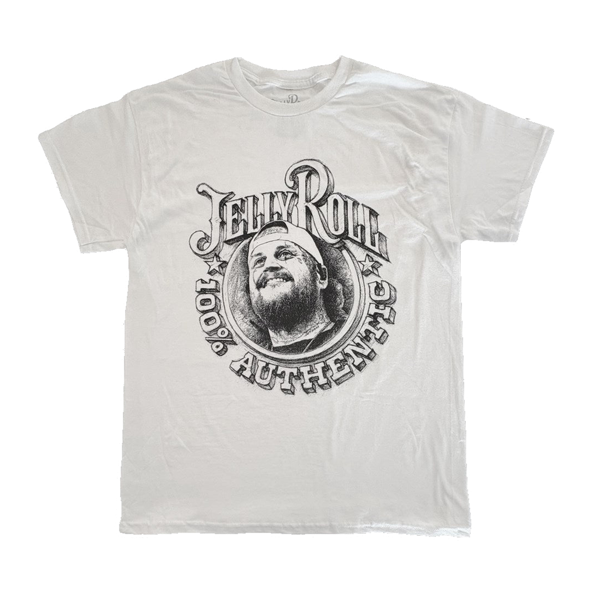 Jelly Roll Authentic Sketched T-Shirt – White