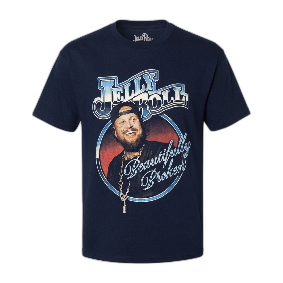 Jelly Roll Beautifully Smiling T-Shirt – Navy