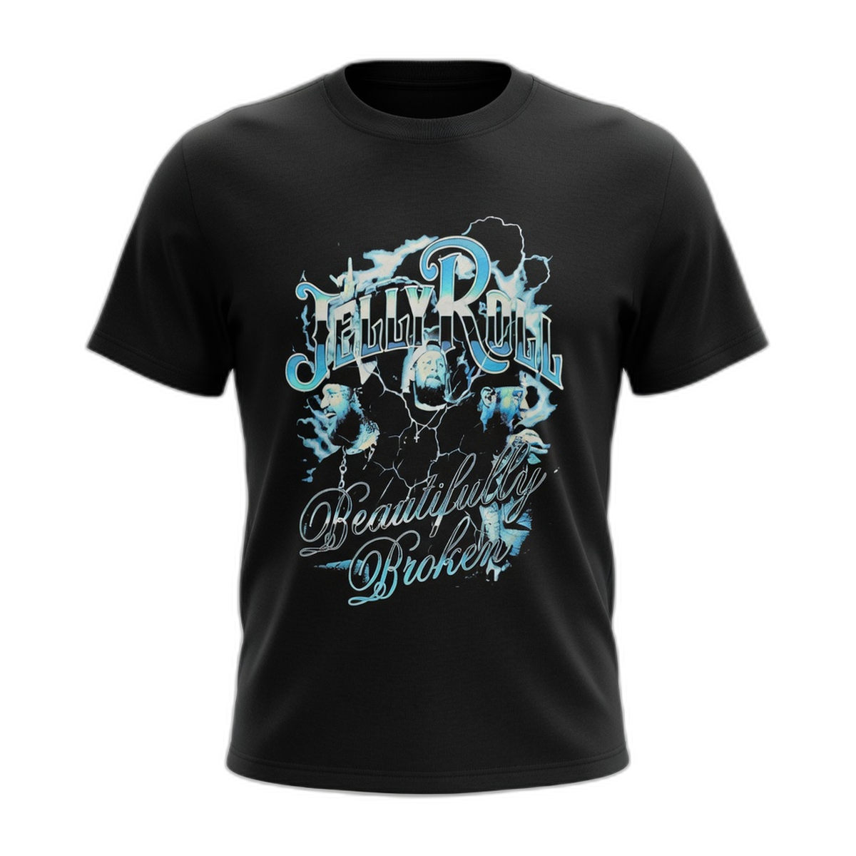 Jelly Roll Broken Lightning T-Shirt – Black