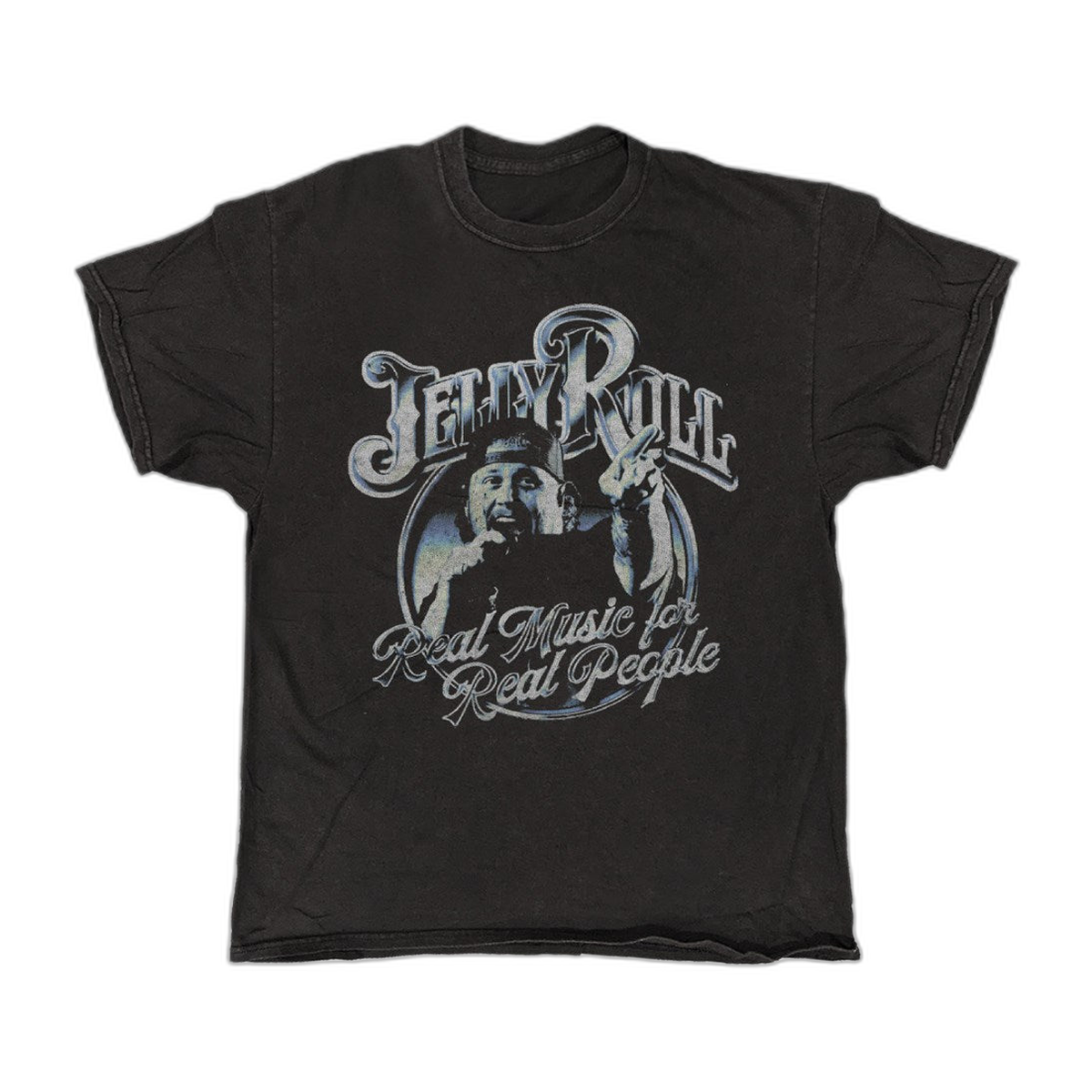 Jelly Roll Real People Visual T-Shirt – Black Vintage