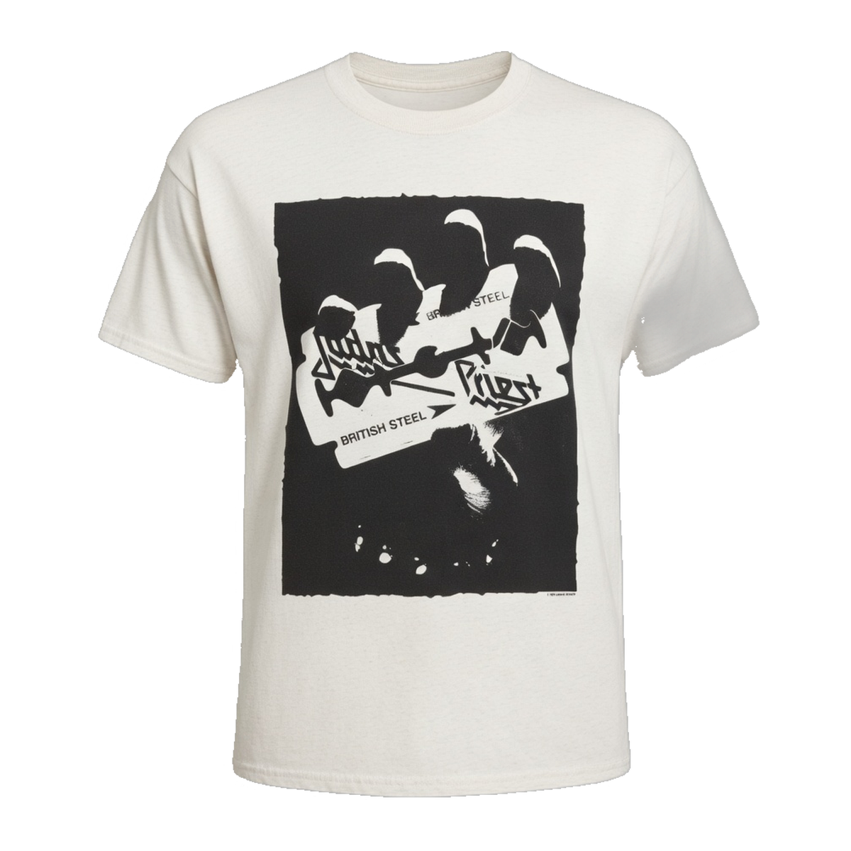 Judas Priest British Steel Torn T-Shirt – White Vintage
