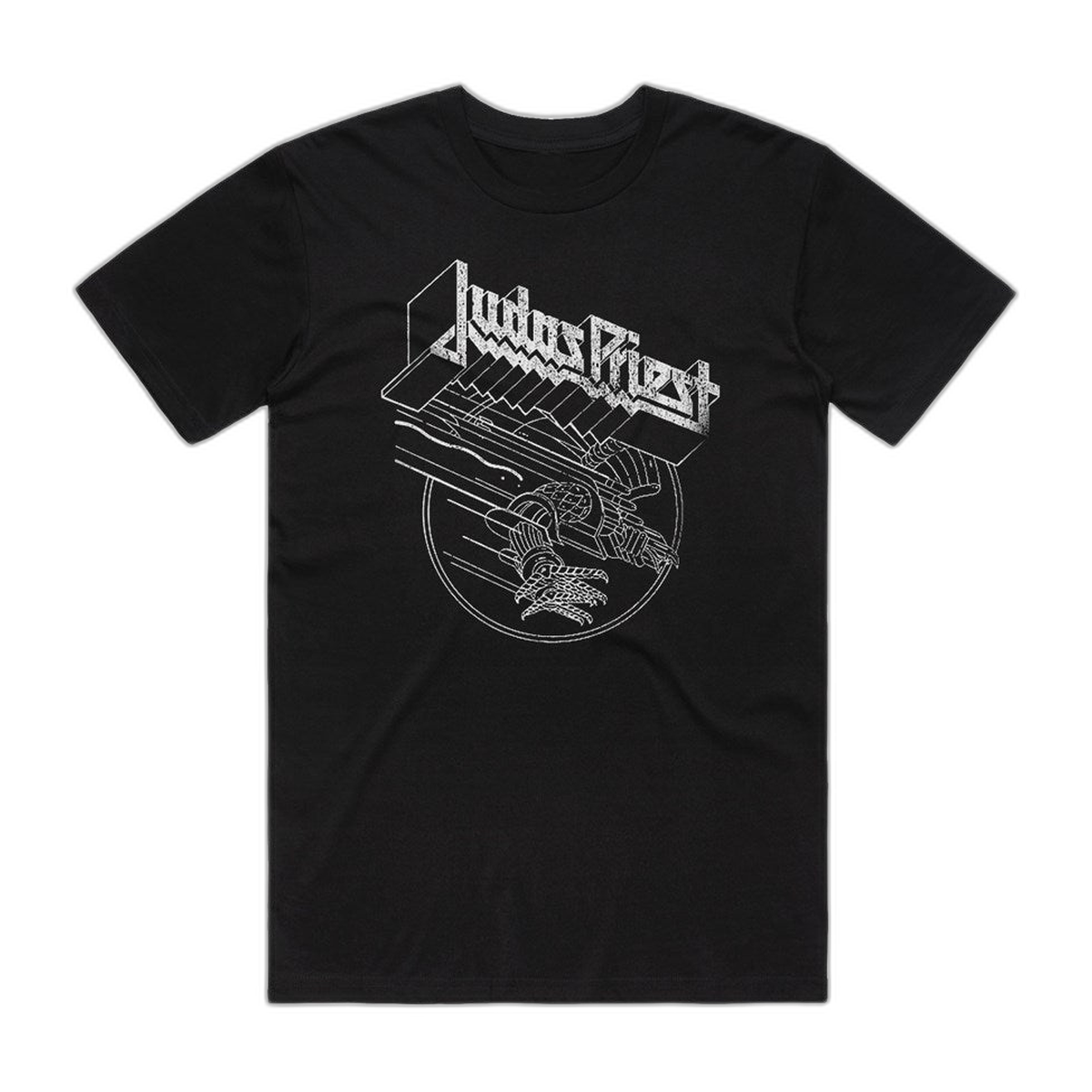 Judas Priest Screaming for Vengeance Lineart T-Shirt – Black