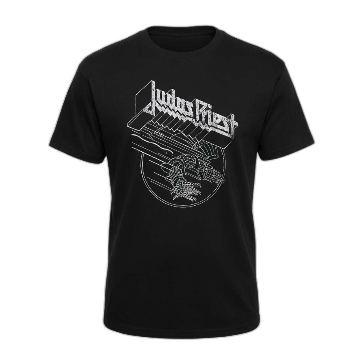 Judas Priest Screaming for Vengeance Lineart T-Shirt – Black