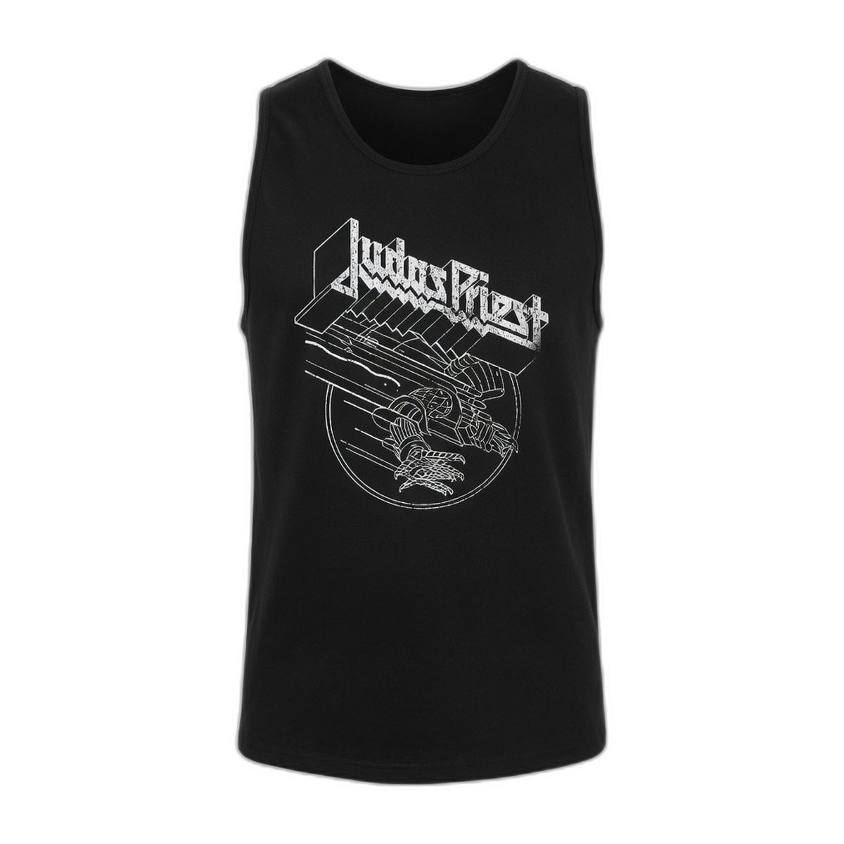 Judas Priest Screaming for Vengeance Lineart Tank – Black