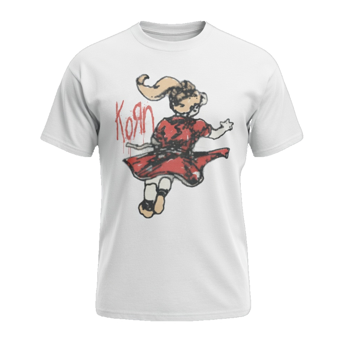 Korn Follow The Leader Girl T-Shirt – White Vintage