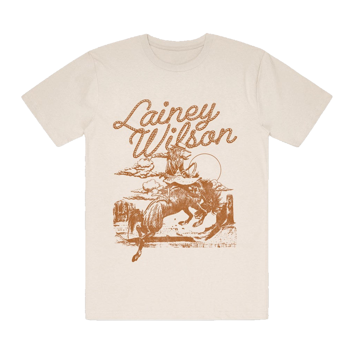 Lainey Wilson Cowgirl T-Shirt – Natural