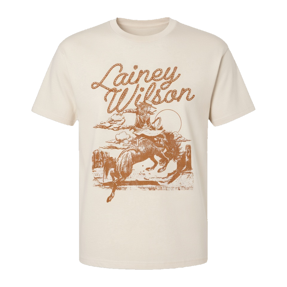 Lainey Wilson Cowgirl T-Shirt – Natural