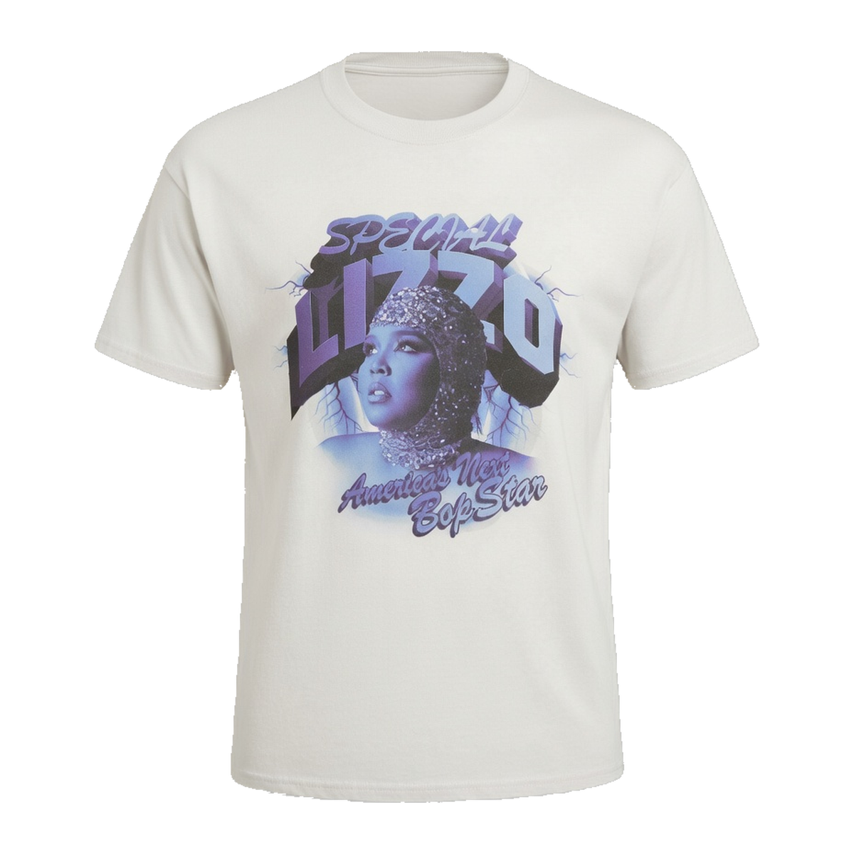 Lizzo Bop Star Portrait T-Shirt – White Vintage