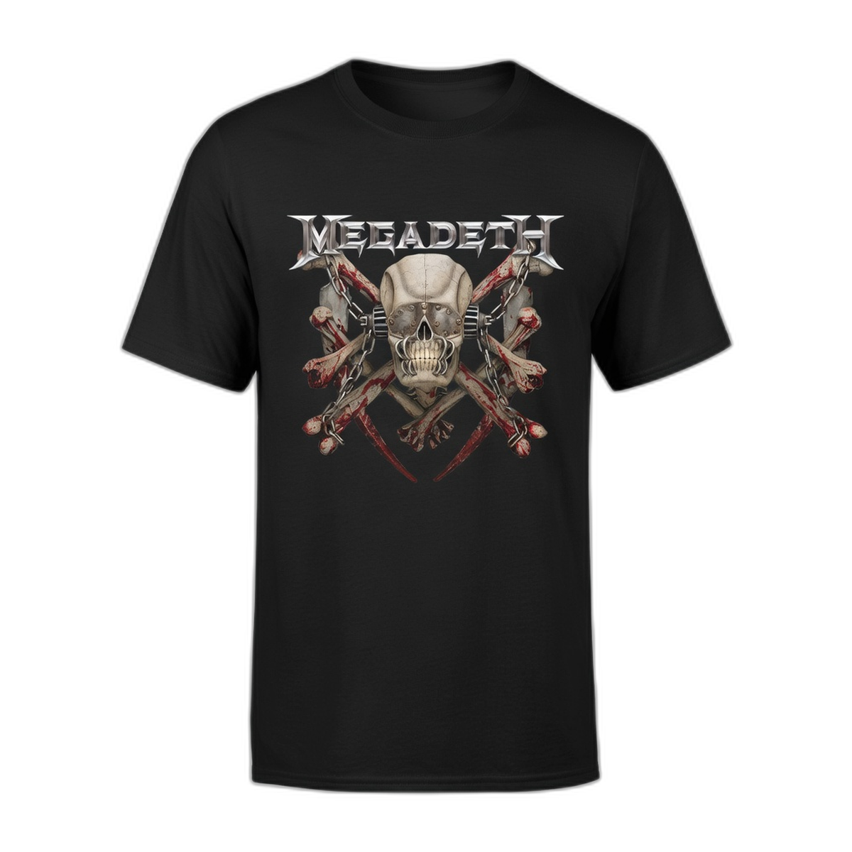 Megadeth Skull & Bones T-Shirt – Black