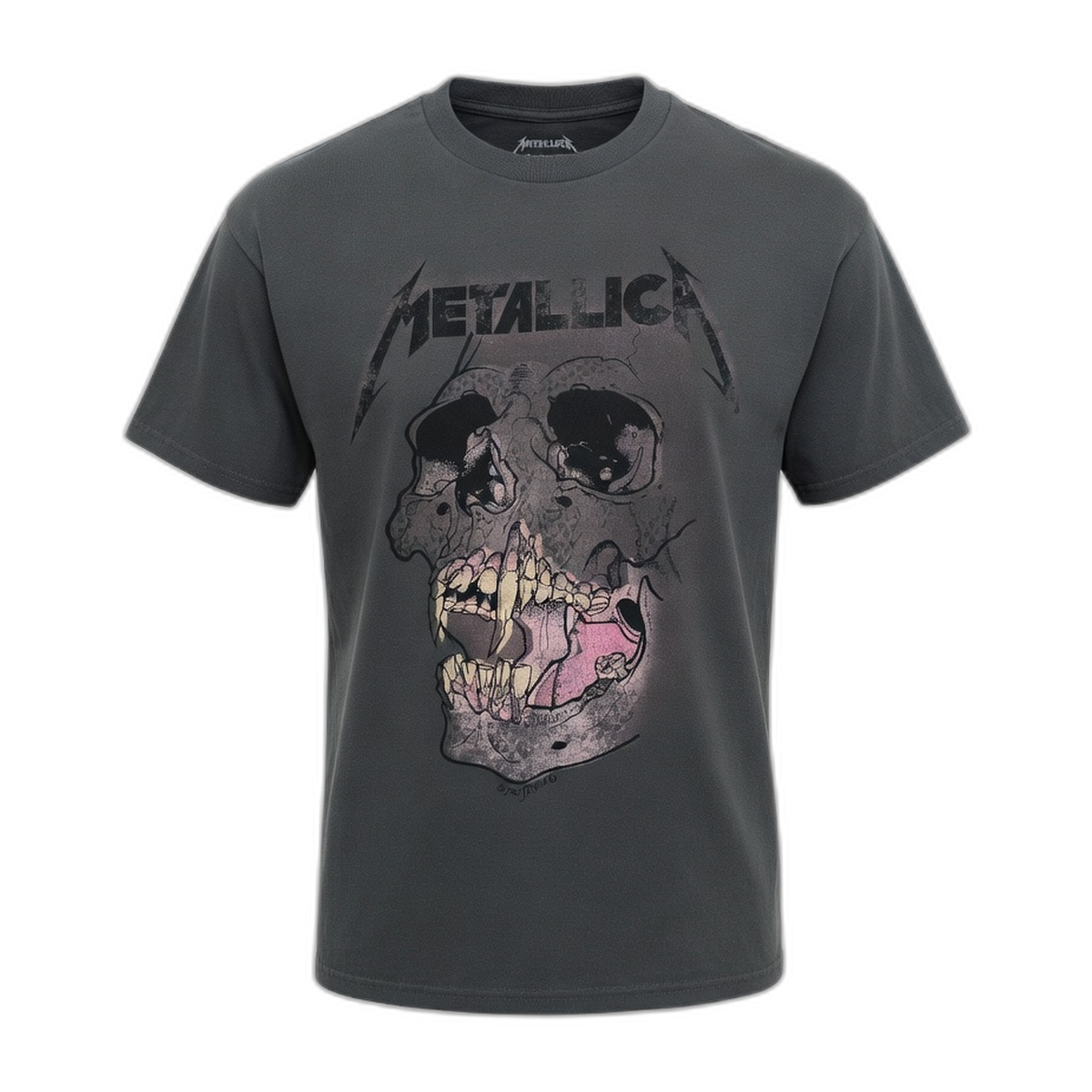 Metallica Pushead Ionized Straw T-Shirt – Charcoal