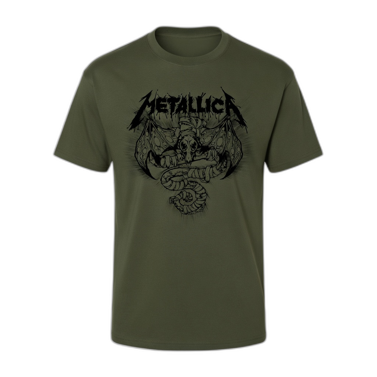 Metallica - Roam Mono Blast - Military Green T-shirt