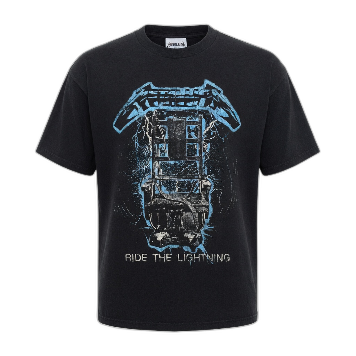 Metallica RTL Splatter Chair T-Shirt – Black Vintage