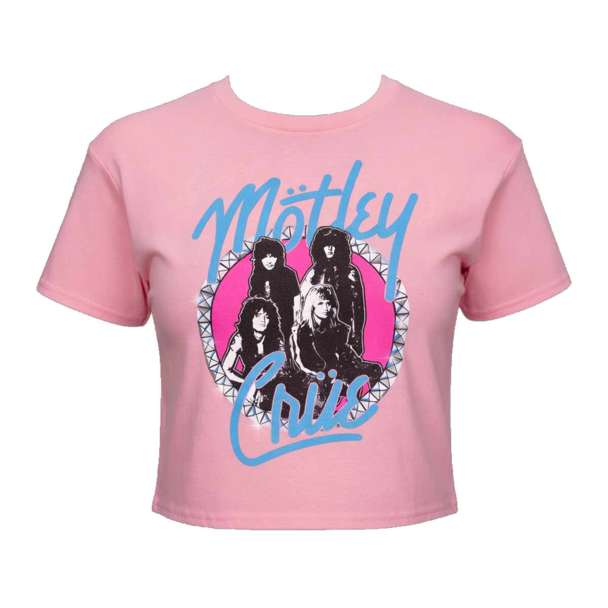 Motley Crue - Bling - Womens Crop Pink