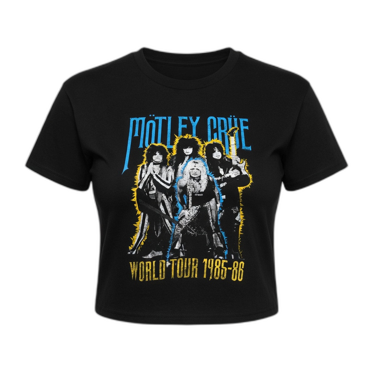 Motley Crue - World Tour - Womens Crop Black