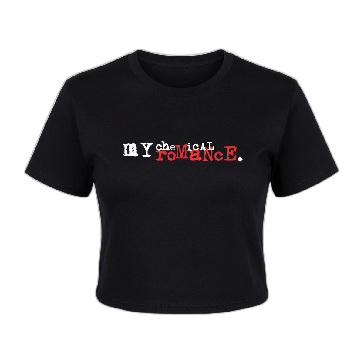 My Chemical Romance Three Cheers Logo Crop – Womens Black