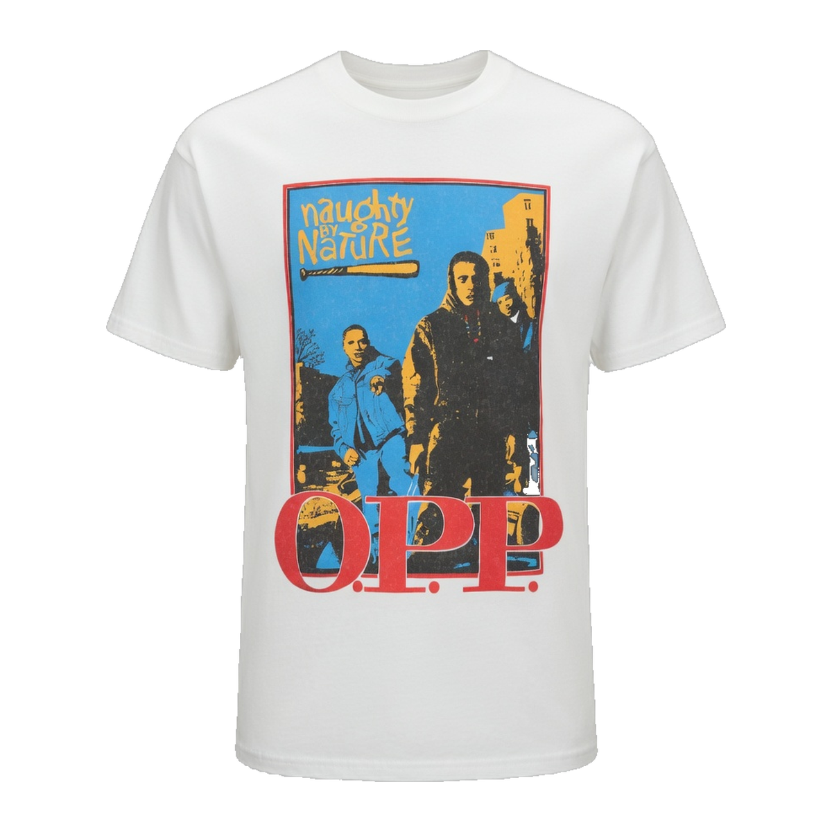 Naughty By Nature O.P.P Vintage T-Shirt – White