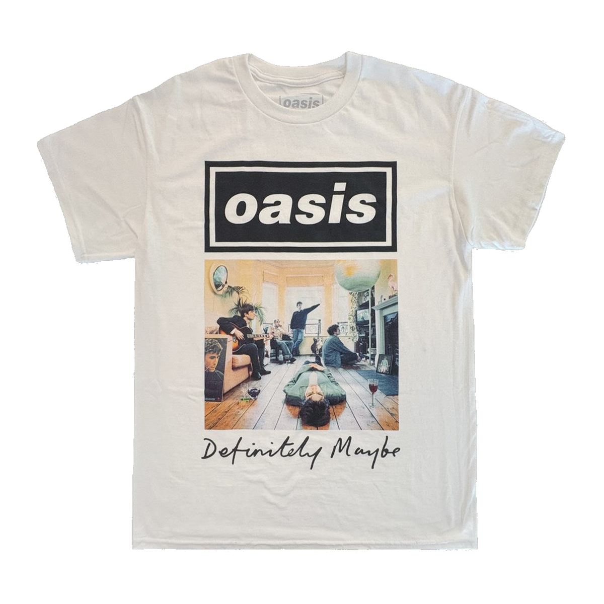 Oasis Definitely Maybe Photo T-Shirt – White