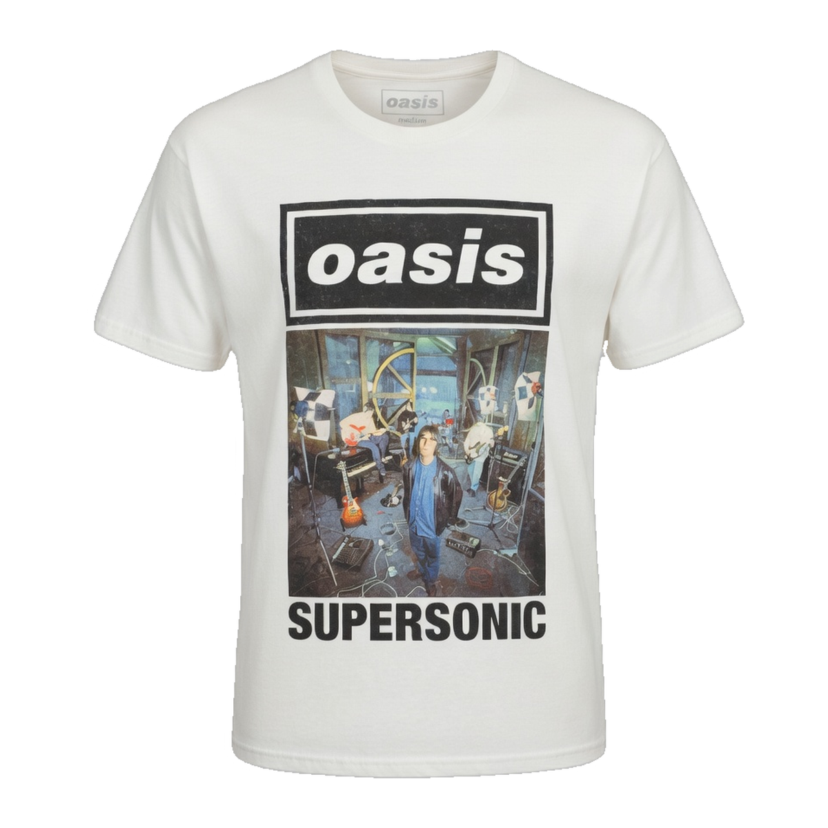 Oasis Supersonic Photo T-Shirt – White Vintage