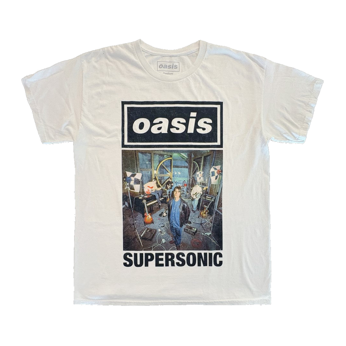 Oasis Supersonic Photo T-Shirt – White Vintage