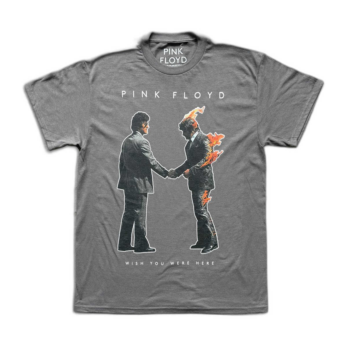 Pink Floyd Man on Fire Outlined T-Shirt – Charcoal