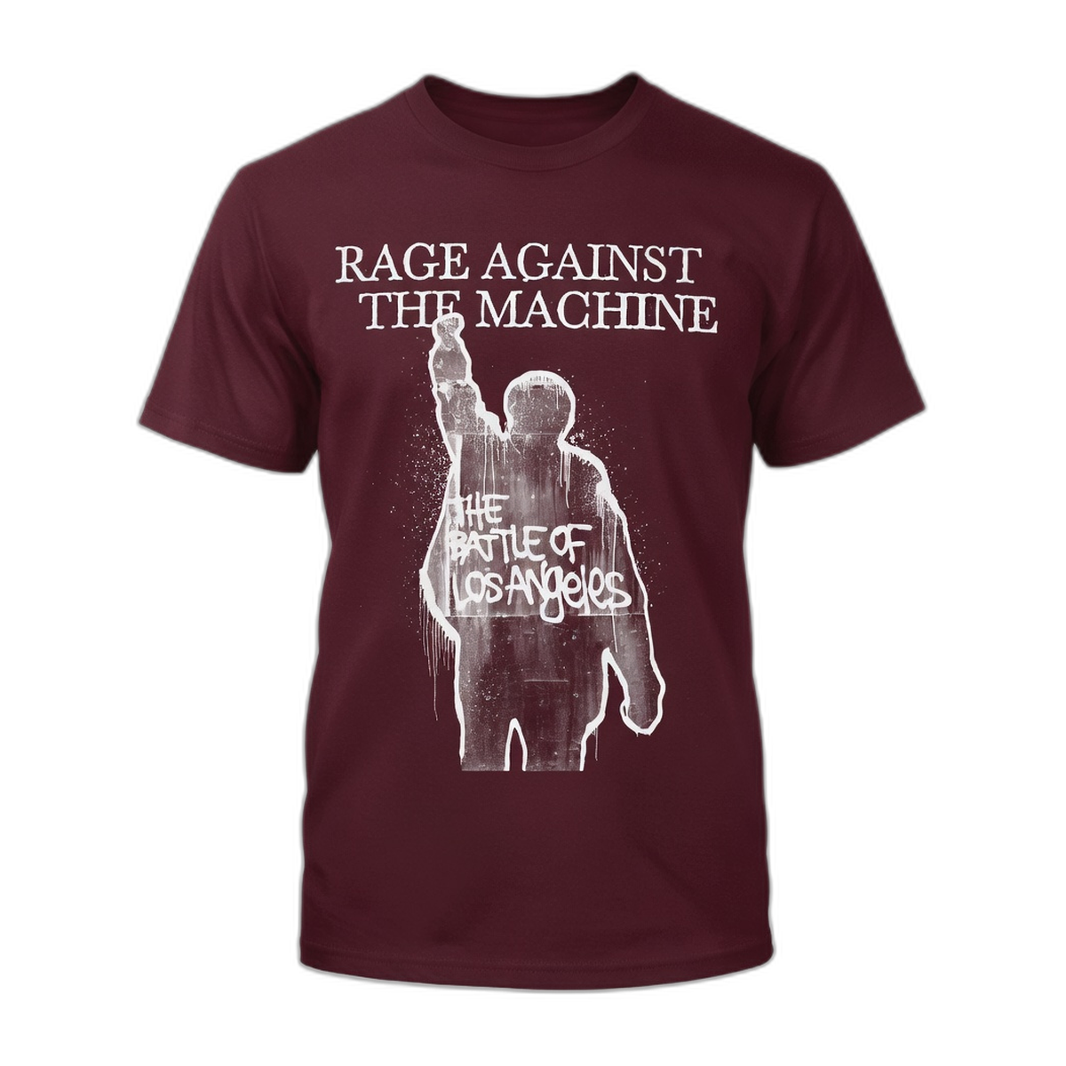 Rage Against The Machine Battle of Los Angeles T-Shirt – Maroon