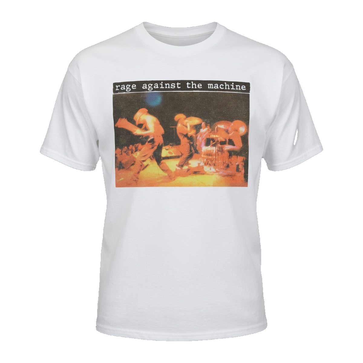 Rage Against The Machine Live Anger Photo T-Shirt – White Vintage