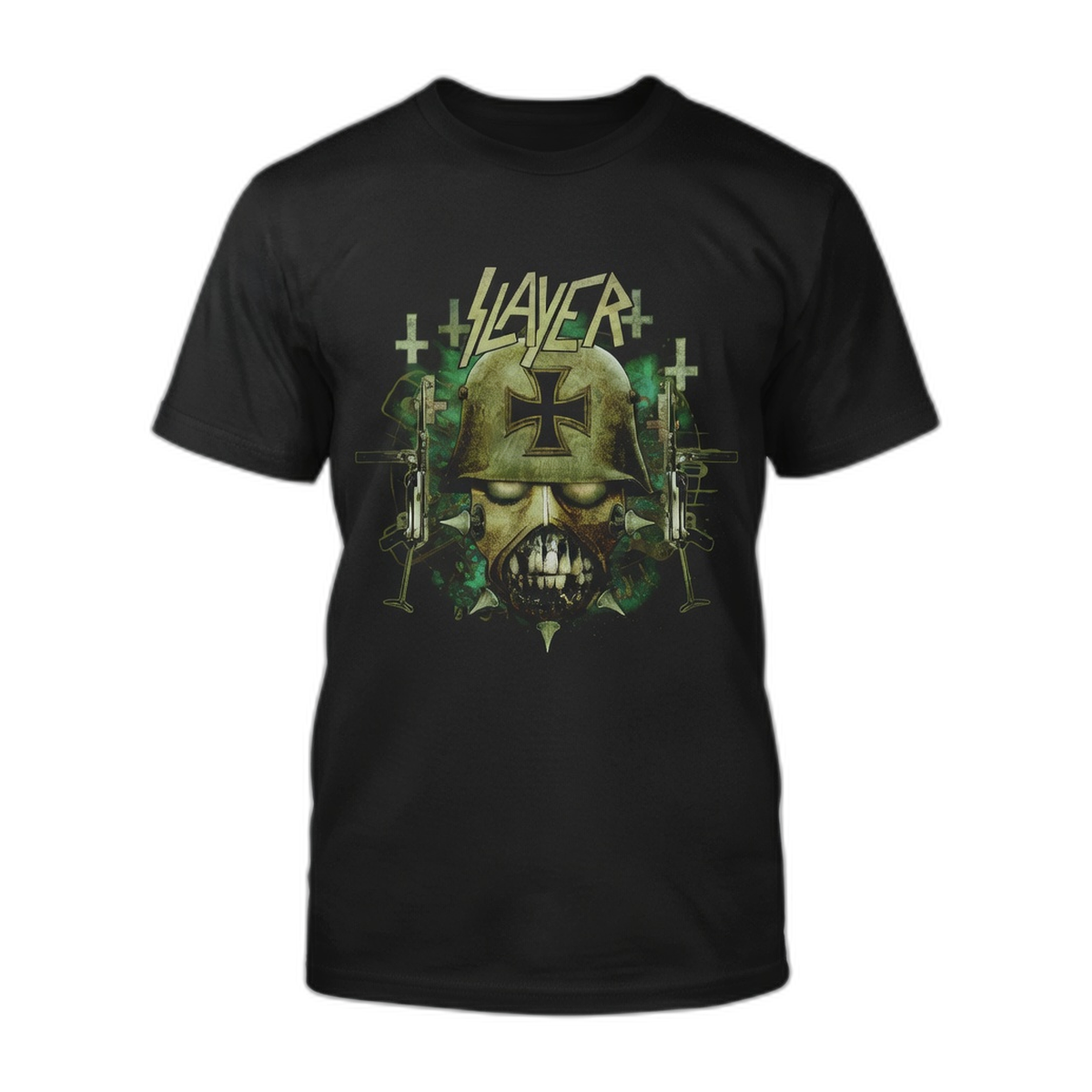 Slayer Green Skull T-Shirt – Black