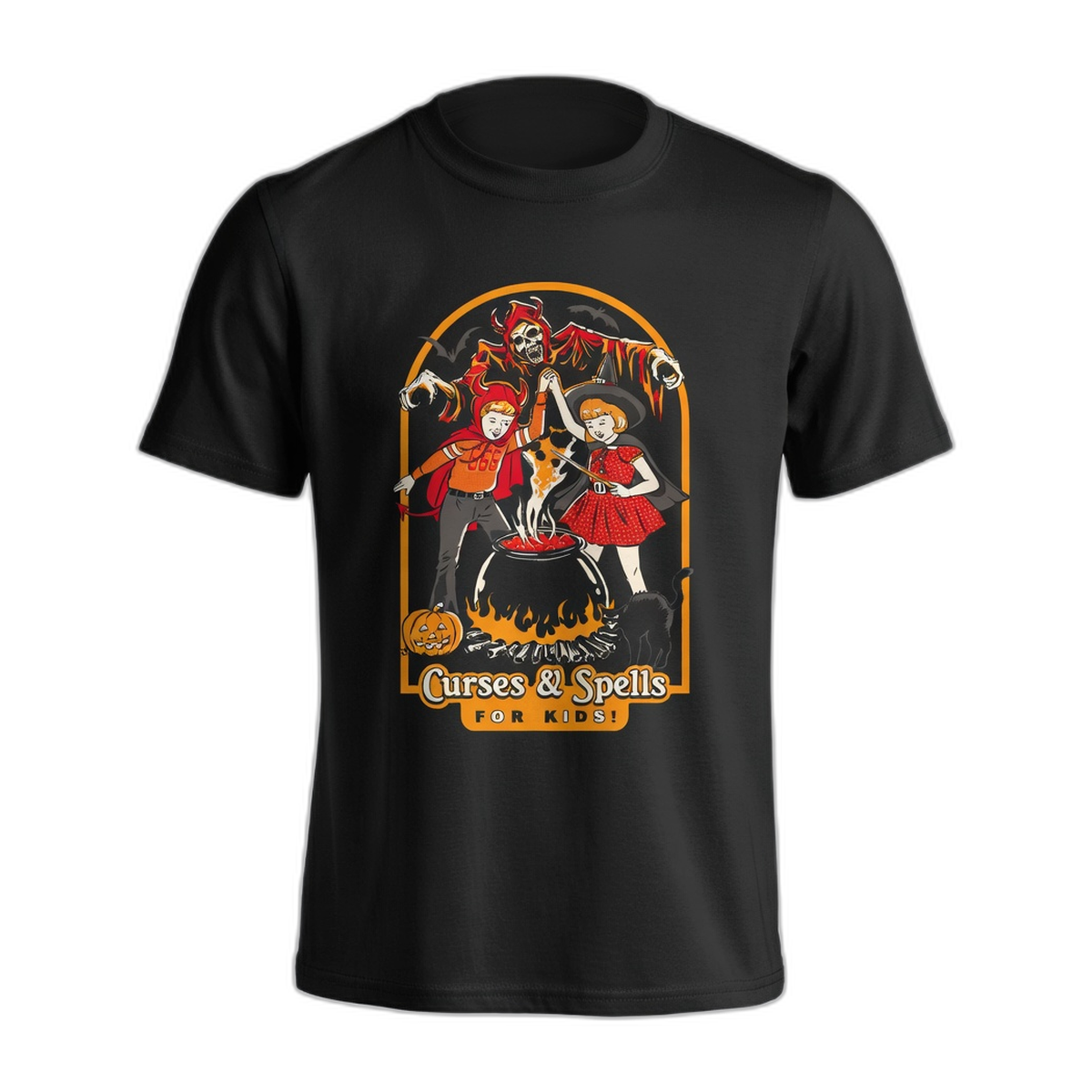 Steven Rhodes Curses & Spells T-Shirt – Black