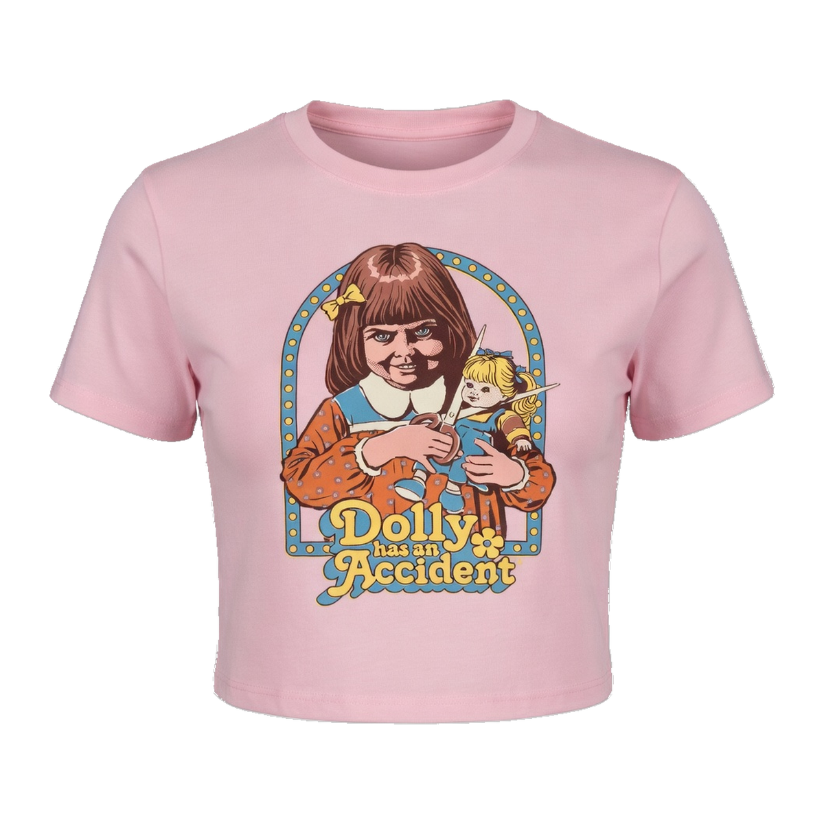 Steven Rhodes Dolly Has An Accident Crop Top – Womens Blush
