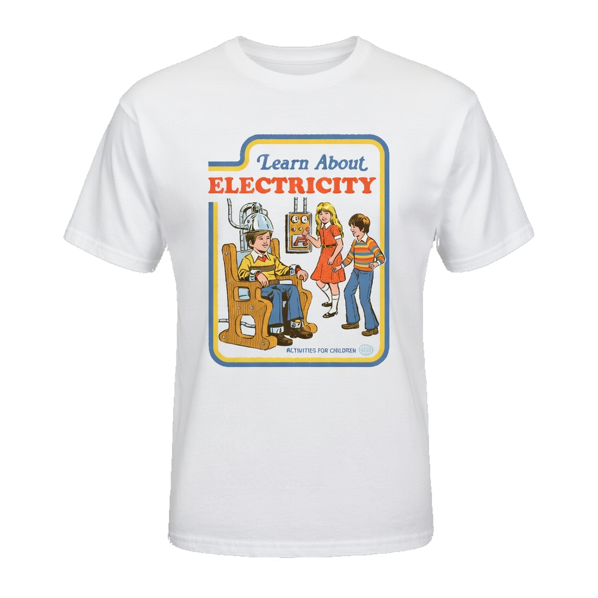 Steven Rhodes Electricity Statement T-Shirt – White